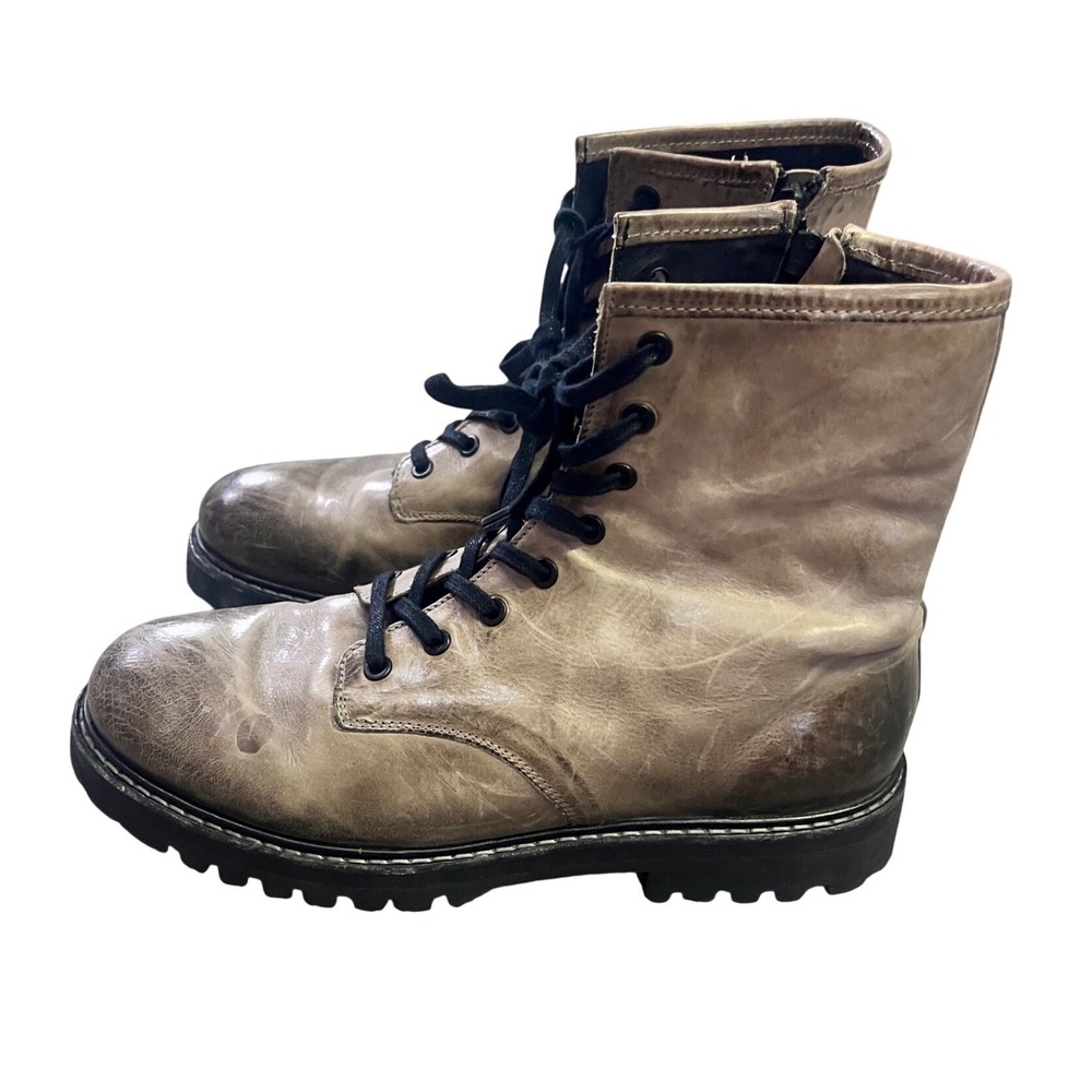 Thursday Boot Co Everyday Women 9.5 Distressed Taupe Leather Lace Up Boots